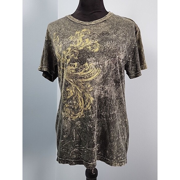 Vintage Y2K Point Zero T-Shirt Mens Small Affliction Grunge Emo Skater Tie Dye - Picture 1 of 11